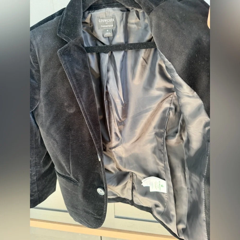 J. Crew | Crewcuts | Thompson Black Velvet Jacket Blazer | 8